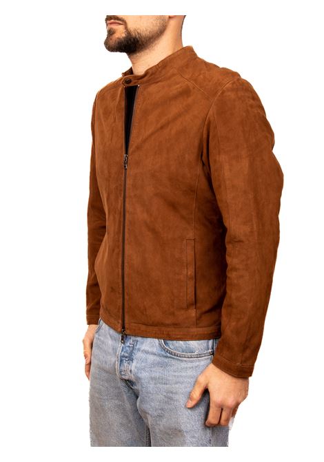 Tan suede jacket PK BY PASKAL | 771CAM-WHISKY